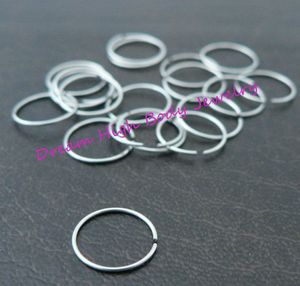Steel Hoop Nose Ring Earring Ear Clip Cuff Stud Body Piercing Jewelry 316L Stainless Steel 18G 20g 22G hot Sale Choose Size Unisex Fake Lip