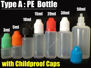 Plastik Iğne Uçlu Damlalık toptan satış-E sıvı Boş İğne Şişeleri PE PET çocuklardan uzak kapaklar pinhole ucu çok hacimli Plastik İğne Damlalık eGo e çiğ cig Elektronik sigara