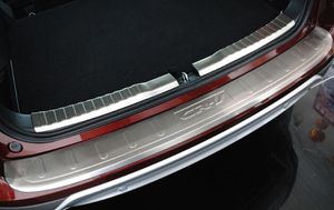 Frete Grátis! Alta qualidade de aço inoxidável traseira tronco decoração scuff proteção placa com logotipo para Honda CR-V CRV 2012-2015