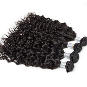 Top Grade Mix Comprimento 1030inch Extensões de Cabelo Brasileiro Cor Natural 6 Pçs / Pacote Cabelo Humano Ondulado Onda de Água Cabelo Tece 300g / Lote DHL Livre