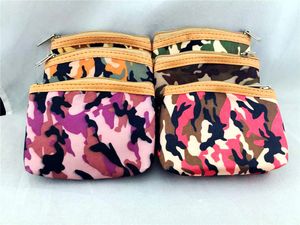 Fashion Camouflage Printed Canvas Zip Coin Casual Lady Change Purse Wallet Girls Clutch Portable Wallet 12Pcs/Lot Free Shipping