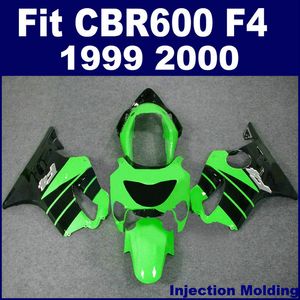 7Gifts + 100% formsprutning för Honda CBR600 F4 1999 2000 Green Black 99 00 CBR 600 F4 Fairings Kits TYBC