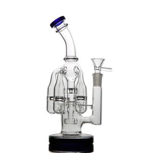 New Chegada Bondos de vidro Bonguejos com 5 braços Câmara reciclador PERC tubulação de água Dab Rig Shisha com articulação de 14mm