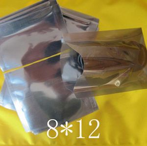 Gratis frakt 8 * 12cm 200PCS Anti statisk värmeförseglingsskärmning Poly Open Top Pack Pack ESD Anti-statisk antistatisk plastförpackningspåse