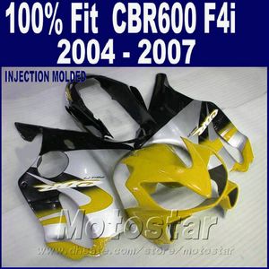 personalizzare lo stampaggio ad iniezione per carene HONDA CBR 600 F4i 2004 2005 2006 2007 kit carenature cbr600 f4i 04 05 06 07 giallo CSYS