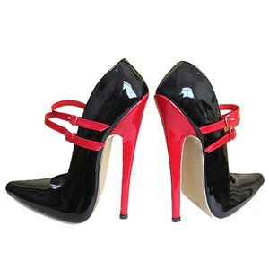 18 cm Absatzhöhe, sexy spitzer Zehenbereich, Stiletto-Absatz, Pumps, Party-Schuhe, US-Größe 5,5–14,5, Nr. 13308