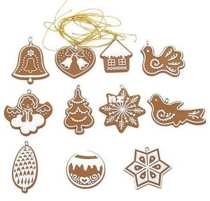 Hot 11 Sztuk / partia Wiszące Ornament Snowflakes Decor Polimer Clay Drop Wisiorki Choinki Baubles Dekoracji Enfetes Ozdoby Zestaw