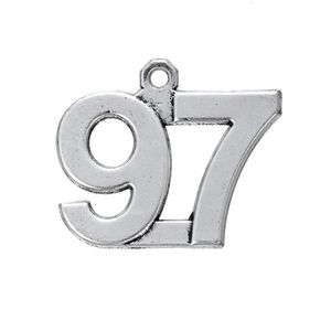 Gratis frakt Nytt mode Lätt att DIY-nummer 97 Charms Daywear Smycken Smycken gör passform för halsband eller armband