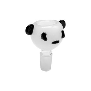 Panda Shape Glass Bowl för vattenpipa - Passar 14 mm manliga fogskålar, unikt rökningstillbehör