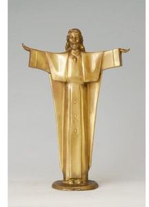 Vintage Crafts Arts Atlie Bronzes Klassieke Bronzen Standbeeld Sculptuur Jesus Christ Figurine House Decoratie Kerstcadeaus