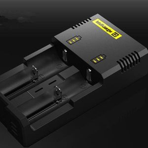 Genuine Nitecore I2 Universal Charger for 16340 18650 14500 26650 Battery E Cig 2 in 1 Muliti Function Intellicharger Rechargeable free ship