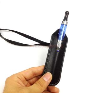 Ego e cigarettväska halsbandssträng pu läder lanyard som bär påse på ficka hals slingrep rund hörn bär fodral för e cig dhl