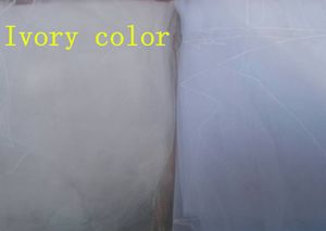 Nowa wysokiej jakości prosta koronkowa krawędź aplikacji 1T z grzebieniem Lvory White Elbow Wedding Veil Bridal Veils197o
