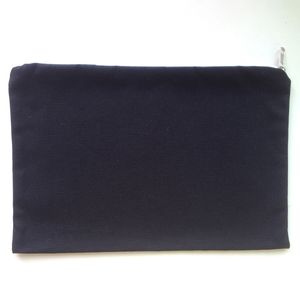 100pcs mycket vanlig svart färg ren bomullsduk påse med vit zip unisex casual bomull plånbok tom bomullspåpås leverantör någon färg
