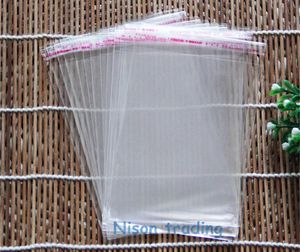 Einzelhandel 8*12 cm Selbstklebende Dichtung OPP bag-1000pcs/lot wiederverwendbare selbstdichtende Plastikbeutel, Visitenkartenverpackung Polybeutel kostenloser Versand, Zuckersack