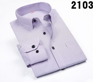 Wholesale-2016 New Fashion Men Shirts Male Striped Formal Dress Shirt Long Sleeve Mens Brand Casual Shirts Plus Big Size US Size 4XL