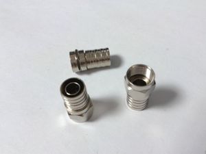 100 stücke RG6 F Typ Crimp Auf Stecker für TV Koaxkabel ADAPTER