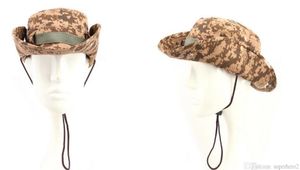 Camouflage Wide-Brimmed Hat Outdoor Fisherman Bucket Kepsar Camo Wide Brim Sun Fiske Cap Camping Jakt CS Tactical Gear 8Colors Xmas Present