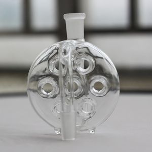 Grossist Glas Ash Catcher schweizisk perc Ashcatcher med hål 14.4mm 18.8mm led hane hona för Glass Bongs Glas röktillbehör