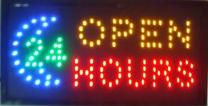 Open 24 Hours High Visible Bright Big Chip Open Hrs Led Moving Flashing Animated Sign Colors Neon Business