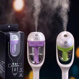 best selling Car Plug Air Humidifier Purifier Vehicular Aromatherapy Ultrasonic Humidifiers Purifiers Air Cleaning Cooling 180 Rotation 50ML