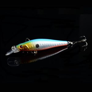 8 Renk Minnow Balıkçılık Yemler Bass crankbait Kancalar Opp torba ambalaj 8.4g Krank Yemler 3D Göz Balıkçılık lures Mücadele