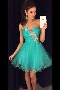 Wholesale One Shoulder Jude Short Homecoming Dresses Sexy Crystal Tulle Juniors Sweet 16 Formal Party Dresses A Line short prom dresses