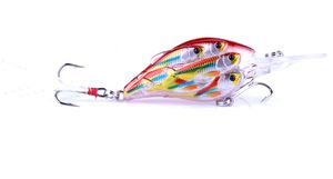 HENGJIA 100 adet Crankbait grup balık Yüzmek Yem 8 balıklar Plastik Biyonik Wobbler Olta Takımı Shads 7.5 CM-9.3G- # 6 tüy kanca