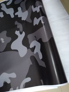 Stor gunmetal camo bil wrap vinyl med luft frisättning glans / matt arktisk kamouflage täcker lastbil båt grafik styling 1,52x30m (5x98ft)