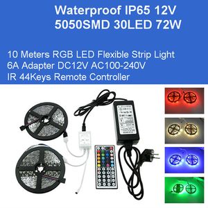 DC12V M RGB Flexible Strips LEDs W Kit LED Lights Adapter IP65 Waterproof Lamps IR Remote Controller Direct China Wholesales