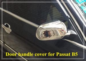 Yüksek kaliteli ABS krom 2adet araba kapı aynası dekorasyon örtüsü, Passat B5 için bekçi kapak
