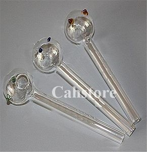 günstige 12 cm gerade Bohrinseln, Glaspfeifen, Pyrex-Ölbrennerpfeife, Glasdampfwalze, Pfeifen, Wasserpfeifen, Bongs, berauschendes Raucherzubehör aus Glas