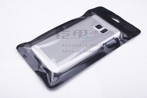 1000 sztuk Hurtownie Puste zamek błyskawiczny Plastikowy pakiet czarne torby bez drukowania dla iPhone 4/5 / 6S 6Splus Samsung S6 / S7 / S7edge