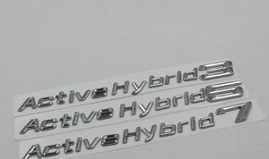 5 adet / grup Orijinal Aktif Hibrid 3/5/7 Ayrı Ince Metal Çinko Alaşım Araba tasarım Çivisiz Amblem Rozet 3D Sticker Kuyruk Mark BMW için