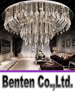 Large Round Modern Crystal Chandelier For Ceiling Luxury Foyer LED Lighting Fixtures LED Lustres De Cristal Home Lamps LLFA