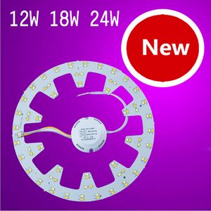 Ny LED-cirkelpanel Ljusrunda Cirkulär taklampa SMD 5730 LED-kort 10WATT 12W 15W 18W 21W 24W + AC85-265V CE UL-drivrutin + Magnetisk