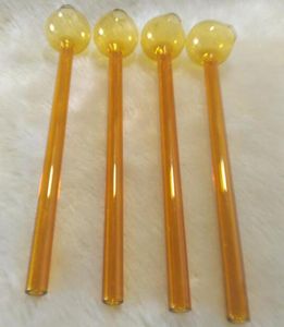 15cm yellow glass pot -----curved pipes pipes oil rigs glass hand pipes water pipes glass Smoking Pipe for smoking hookahs from manufacturer