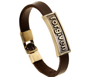 Fashion national wind! 100% cowhide bracelet boy/man/girls Retro alloy forgiven lovers bracelet 12pcs/lot Drop shipping