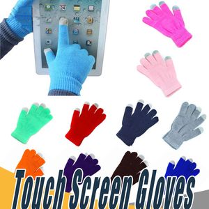 Sıcak Kış parmak dokunmatik ekran eldiveni Çok Amaçlı Unisex Kapasitif Noel Hediyesi iPhone iPad Akıllı Telefon
