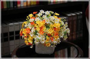 12 Farben Gänseblümchen 10 Zoll [34,5 cm] Künstliche Plastiktuch-Seidenblume, springende Chrysantheme für Zuhause, Hochzeit, Gartendekoration