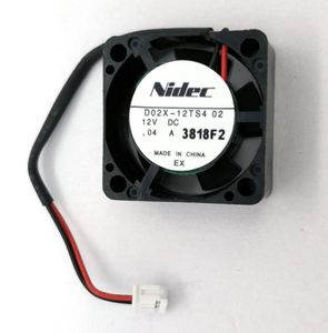 Novo Original Nidec D02X-12TS4 02 25*25*10MM 2.5cm 12v 0.04a 2 Linhas Mute Cooling fan