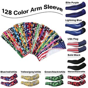 2023 nuevas mangas de brazo deportivas de compresión de camuflaje personalizadas que absorben la humedad softbol, béisbol, ciclismo