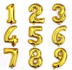 30-дюймовый большой размер, сияющий золото номер фольги воздушные шары день рождения свадьба вечеринка рождественские украшения детей игрушка HJIA654