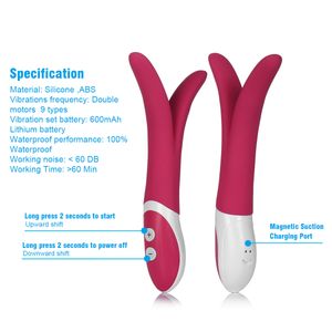 Waterproof tongue Dildo Vibrator G-spot Massager Multispeed sex toy couple adult #R2