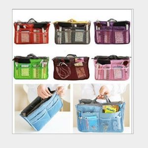 30pcs Colors bag dual insert متعددة الوظائف حقيبة يدوية أكياس منظم غسل حقائب مستحضرات التجميل