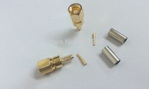 100 pcs SMC jack feminino conector Crimp Striaght para RG316 174 adaptador