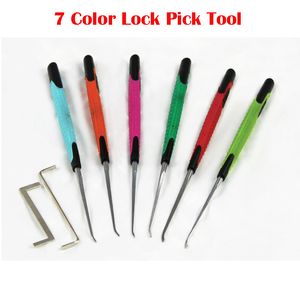 New 7 PCS Colorful Lock Pick Tool Lock Pick Gun Superior Door Opener Locksmith Tools Free Shipping