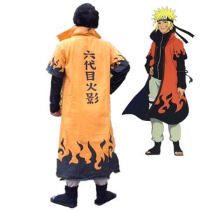 Naruto Cosplay achat en gros de Anime Naruto Cosplay Costumes Six Yondaime Hokage Namikaze Minato Cloak Hatake Kakashi Naruto Cape Oversies Oneies Livraison Gratuite