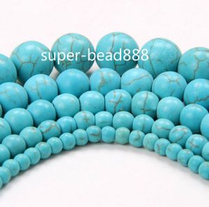 NUEVA 500pcs kallaite redondo turquesa verde perlas para la fabricación de joyas 4 mm 6 mm 8 mm 10 mm en venta