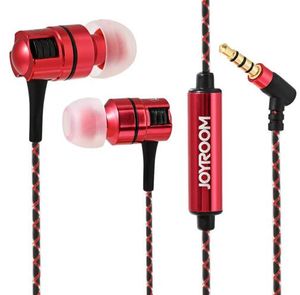 Joyroom JR-E109 In-ear hörlurar Wired Hörlurar med MIC 1.2m Flatkabel 3.5mm Jack Stereo för telefon Dator MP3 Media Player